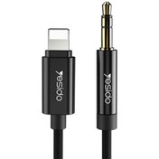 تصویر کابل تبدیل لایتنینگ به AUX یسیدو مدل Yesido YAU-17 Yesido YAU17 Lightning To AUX 1.2m Cable