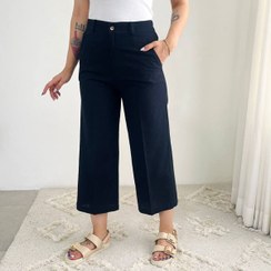 تصویر شلوار واید لگ لینن مدل 1155 - مشکی / 1 