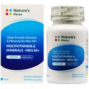 تصویر كپسول مولتی ویتامین و مینرال آقایان بالای 50 سال 60 عدد نیچرز پلنتی Natures Plenty Multivitamins And Minerals Mens Up 50 years 60 Caps