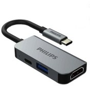 تصویر هاب USB-C سه پورت فیلیپس مدل SWV 6113 G Philips SWV 6113 G USB-C 3 Port Hub