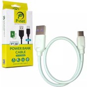تصویر کابل شارژ پاور بانکی Type-C به Type-A پی نت مدل 201 