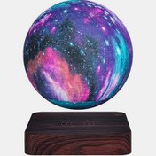 تصویر چراغ ماه و گلکسی معلق Levitating Color Galaxy Lamp 