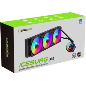 تصویر فن خنک کننده CPU گیم مکس GameMax Iceburg 360 Infinity BL ARGB GameMax Iceburg 360 Infinity BL ARGB CPU Fan