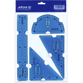 تصویر ست خط‌کش 4 تکه آریا ARYA 