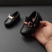 تصویر کفش کالج بچگانه مدل آلفا رنگ سیاه 