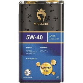 تصویر روغن موتور مگلوب کوپر تک مدل 5W-40 SN حجم 5 لیتر 