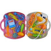 تصویر ست اسباب بازی پزشکی مدل کیف کریستالی Crystal bag model medical toy set