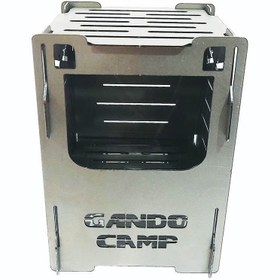 تصویر جعبه آتش زنه فایر باکس تاشو هیزمی خندان گاندو کمپ Gando Camp Smiling ا Gando Camp Folding Firewood Firebox Gando Camp Folding Firewood Firebox