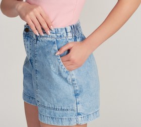 تصویر شلوارک جین آبی روشن 308284 Light Blue Denim Shorts