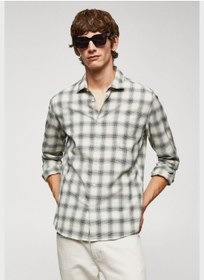 تصویر پیراهن چهارخانه با فیت معمولی برند mango man Checked Regular Fit Shirt