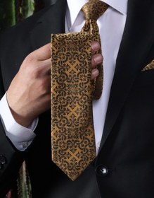 تصویر ست کراوات و دستمال جیب مردانه نسن مدل TM8 