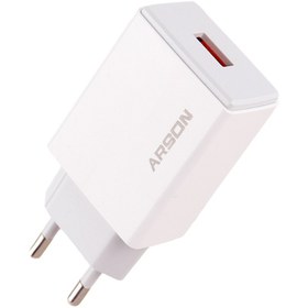 تصویر شارژر دیواری فست شارژ Arson AN-W3A QC3.0 3A 15W + کابل آیفونی Arson AN-W3A QC3.0 3A 15W Fast Wall Charger With Lightning Cable