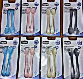 تصویر قاشق چنگال سیلیکونی چیکو chicoo