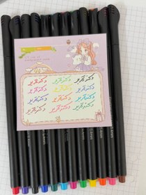 تصویر روان نویس ۱۲ رنگ نوک نمدی مدل Fineliner 