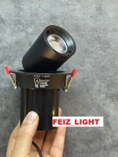 تصویر چراغ فکی استوانه ای توکار 18 وات 