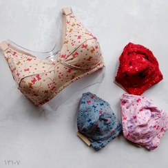 تصویر سوتین نخی گلستان گلدار 