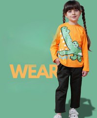 تصویر بلوز آستین بلند بچه گانه طرح سوسمار 3 تا 6 سال 