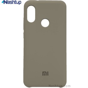 تصویر قاب سيليكونى اصلى رنگ طوسی گوشى Xiaomi Mi A2 Lite Xiaomi Mi A2 Lite Gray orginal silicon phone cover