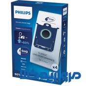 تصویر پاکت جاروبرقی فیلیپس مدل S-BAG FC8021 بسته ۴ عددی 