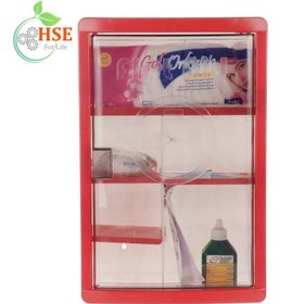 تصویر جعبه کمک های اولیه پلاستیکی قابل نصب بر روی دیوار 