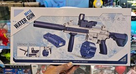 تصویر تفنگ آبپاش رگباری شارژی سایز بزرگ دو خشاب M416 Water Battle Electric Water Gun