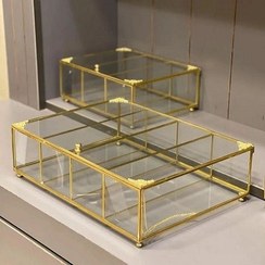 تصویر تی بگ برنجی چهارخانه 