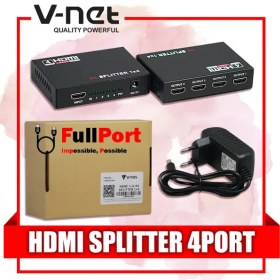 تصویر اسپلیتر 4 پورت HDMI وی نت V-SPHD1404 Vnet HDMI 1x4 Splitter v1.4 / V-SPHD1404