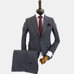 تصویر کت و شلوار مردانه پیچازی طوسی 