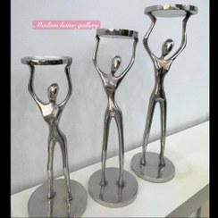 تصویر ست شمعدان بالرین فلزی 