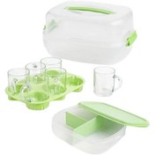 تصویر سرویس چای خوری 6 نفره پاستیلی لیمون کد 244027 