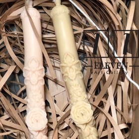 تصویر شمع قلمی گلدار 