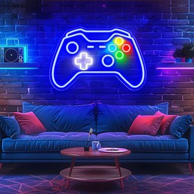 تصویر تابلو نئون گیم نت کد GAME001 