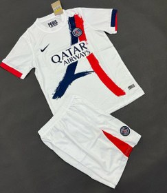 تصویر کیت دوم پیراهن شورت (تایلندی)پاریسن ژرمن 2025 - L Paris Saint-Germain 2025 Home Shirt Shorts (Thai)