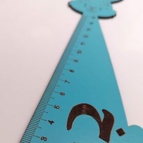 تصویر خط کش چوبی الفبایی حروف ش گ خ