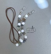 تصویر بند عینک سنگ‌ سبز شیشه‌ای 