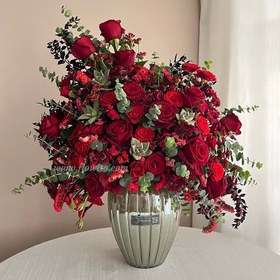 تصویر جام گل رز قرمز کد 322 