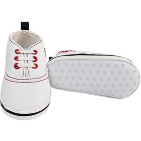 تصویر کفش نوزادی پسرانه طرح اسنوپی سفید کوکالو Cocalo Cocalo White Snoopy Baby Boy Shoes