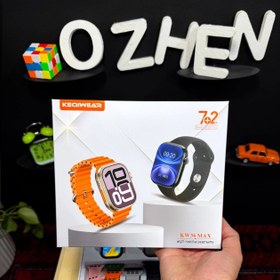 تصویر ساعت هوشمند اپل مدل KW36 MAX با ۷ بند اضافه 