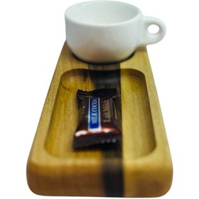 تصویر شات و سینی قهوه خوری ۱۲سانتی 12cm coffee shot and tray