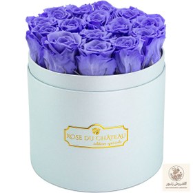 تصویر Lavender Eternal Roses in Blue Box | کد: ZNB-1J9A 