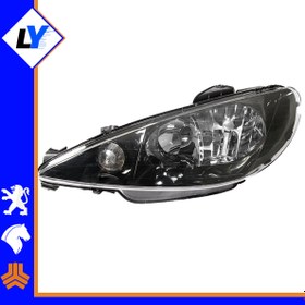 تصویر بلوری (چراغ جلو) 206 داخل مشکی (دودی) اس ان تی - راست(شاگرد) SNTP206HR Automotive Front Right Lighting For Peugeot 206