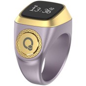 تصویر صلوات شمار هوشمند انگشتری بنفش مدل iQIBLA 