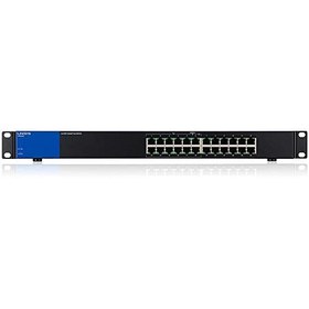 تصویر Linksys Business LGS124 24-Port Rackmount Gigabit Ethernet Unmanaged Network Switch I Metal Enclosure,Black; blue 