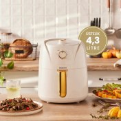 تصویر سرخکن بدون روغن Homend ترکیه مدل Airfryday 2504H سفید طلایی Homend Airfryday 2504H, 4,3 Litre Airfryer Krem