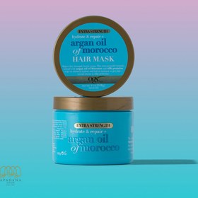 تصویر ماسک مو روغن آرگان مراکش OGX او جی ایکس بدون سولفات، مرطوب کننده عمیق و نرم کننده - 300 گرم OGX Extra Strength Hydrate & Repair Argan Oil of Morocco Mask