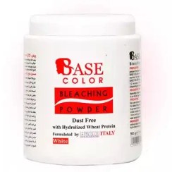 تصویر پودر دکلره سفید 1000 گرم بیس کالر Base color white bleaching powder 1 kg