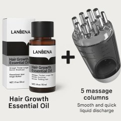 تصویر پک اپلیکاتور روغن‌تراپی مو + سرم تقویت‌کننده موی سر لانبنا 