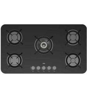 تصویر اجاق گاز کن شیشه ای مشکی IG-8507 Can IG-8507 Black Glass Gas Stove
