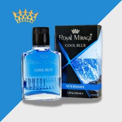 تصویر افترشیو امریکایی آبی سلطنتی میراژ ۱۰۰ میل Royal Mirage Cool Blue Aftershave 