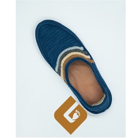 تصویر گیوه سرمه ای چهارخط 